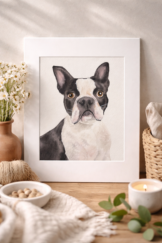 Custom Watercolor Pet Portrait