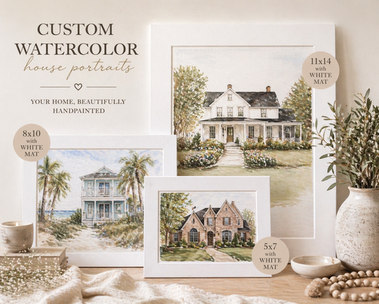 Custom Watercolor House Portrait