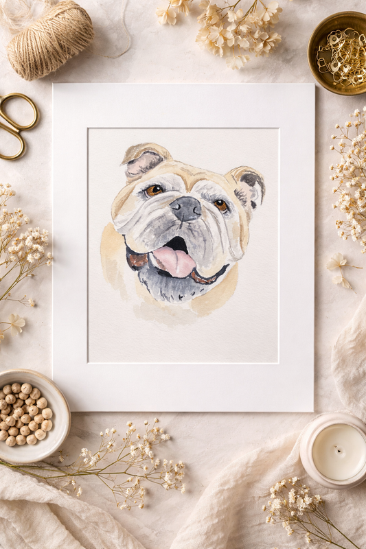 Custom Watercolor Pet Portrait